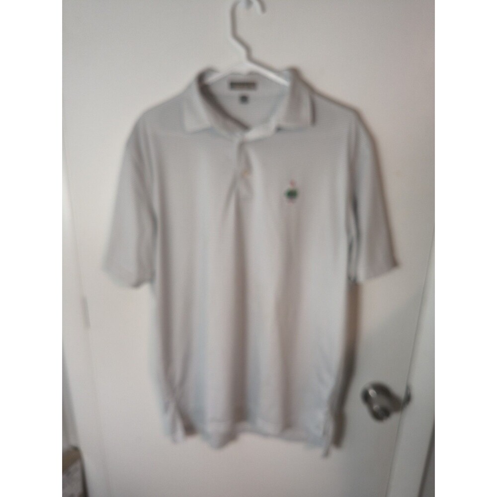 Peter Millar Summer Comfort Striped Golf Polo Shirt - Men's Medium (The Club at